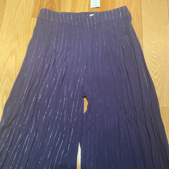 New Wide leg Rayon boho pants size S - Picture 2 of 2